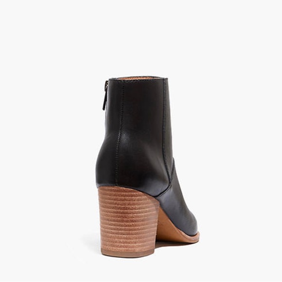 Madewell The Rosie Ankle Boot - Women's Black Leather Heeled Bootie, Size 8.5 - Picture 3 of 14